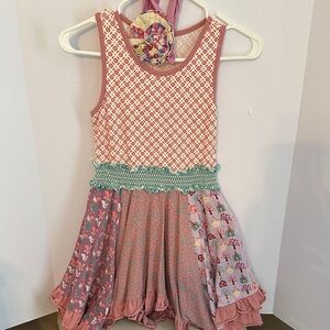 Matilda Jane Geometric Patterned Top in Red and Yellow